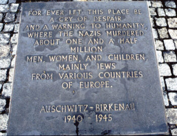 Auschwitz Birkenau Memorial, 1.5 Million Victims, Plaque since 1995
