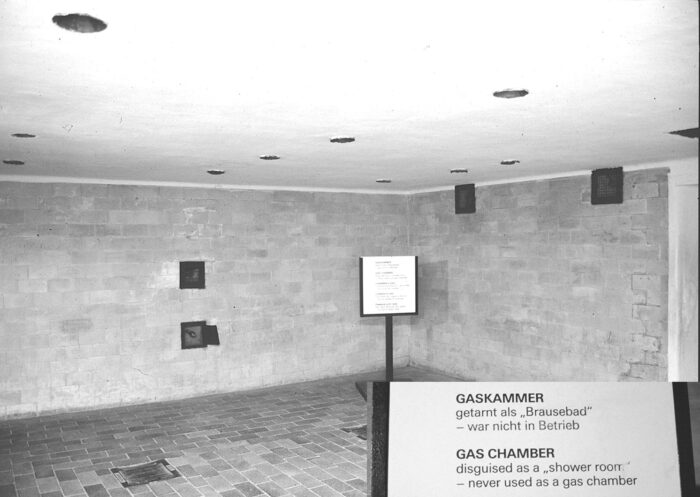 Dachau Gas Chamber With Sign