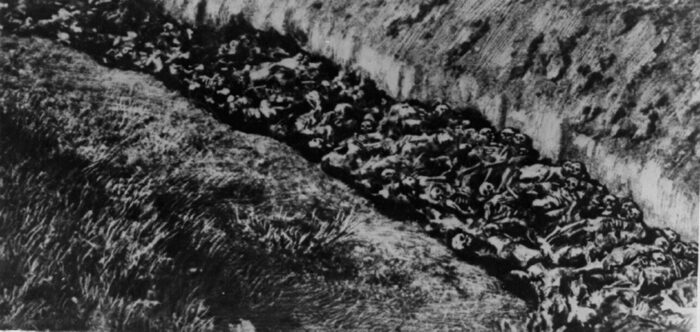 Kharkov, drawing of a 'mass grave'