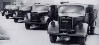 Opel Blitz trucks with producer-gas generators
