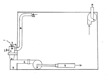 Sachsenhausen Camp, fumigation chamber, schematic drawing